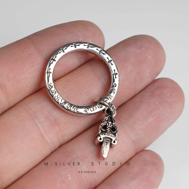 Chrome Hearts Cross Ring - Gothic 925 Sterling Silver Jewelry | David Studio