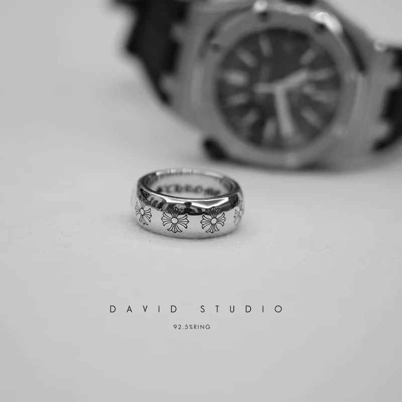 Chrome Hearts Cross Ring - Gothic 925 Sterling Silver Jewelry | David Studio