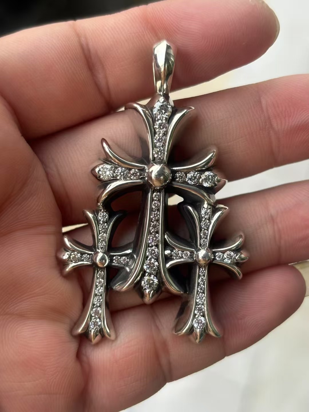 Chrome Hearts Cross Ring - Gothic 925 Sterling Silver Jewelry | David Studio