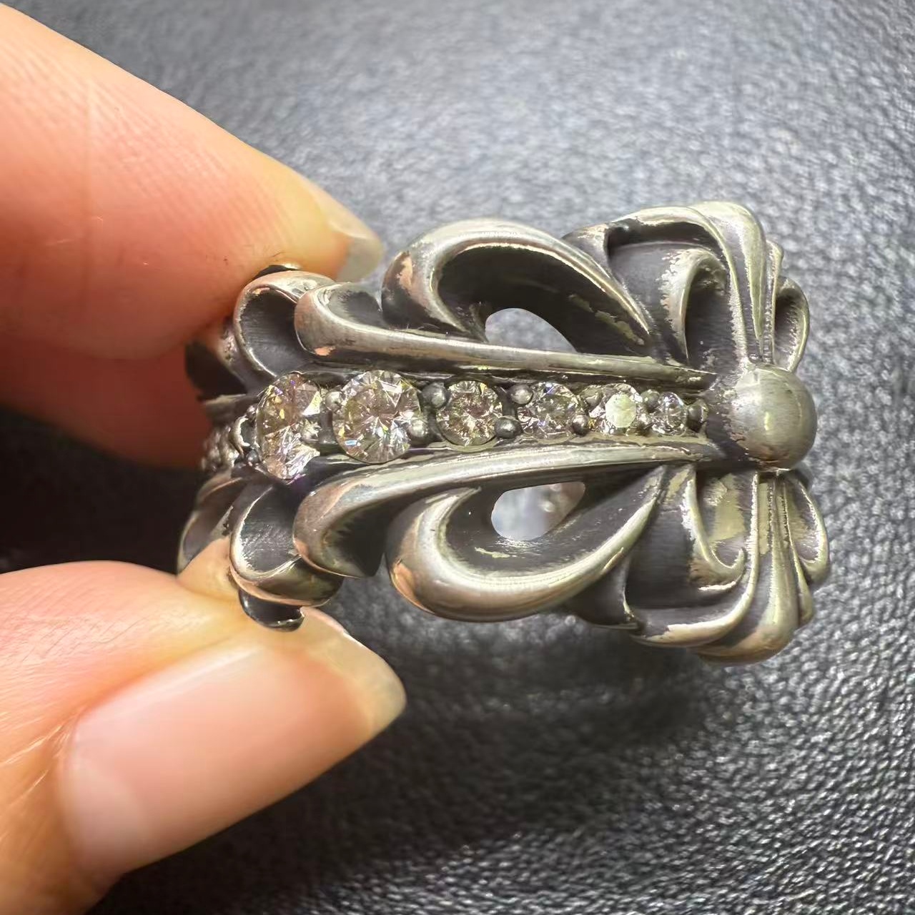 Chrome Hearts Cross Ring - Gothic 925 Sterling Silver Jewelry | David Studio