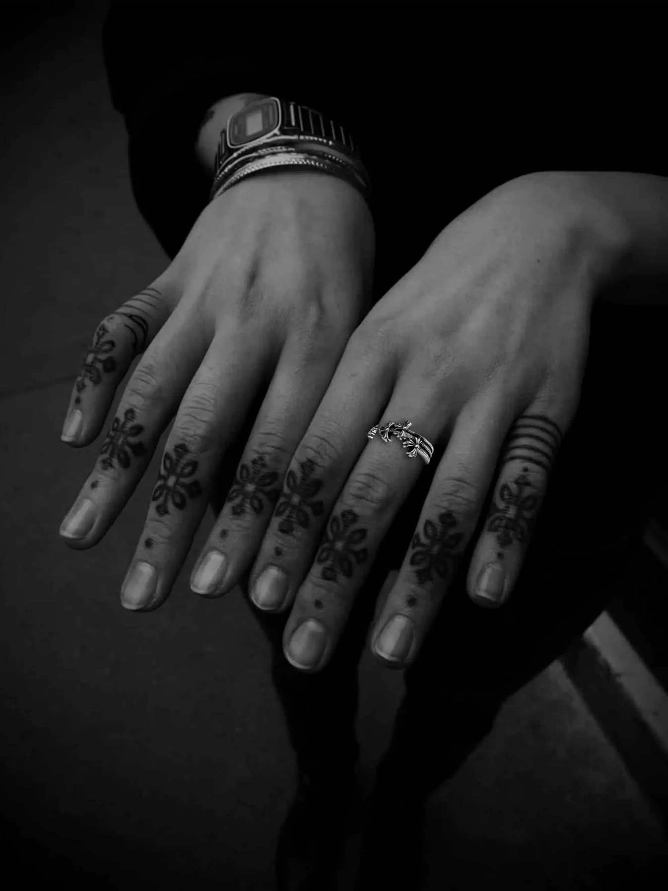 Chrome Hearts Cross Ring - Gothic 925 Sterling Silver Jewelry | David Studio