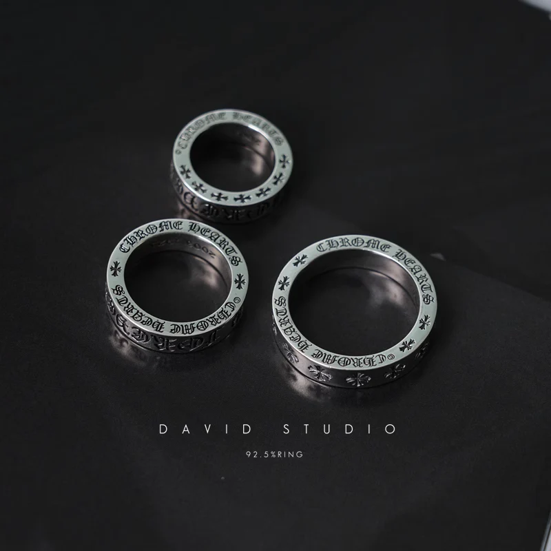 Chrome Hearts Cross Ring - Gothic 925 Sterling Silver Jewelry | David Studio