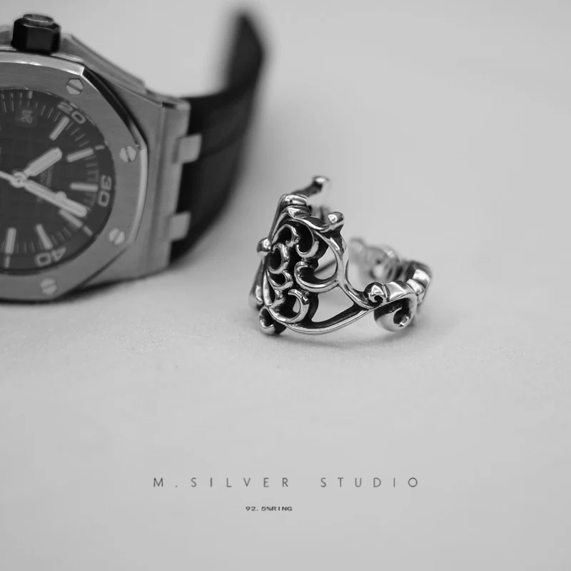 Chrome Hearts Cross Ring - Gothic 925 Sterling Silver Jewelry | David Studio