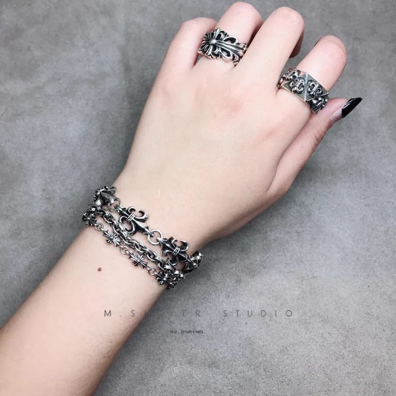 Chrome Hearts Cross Ring - Gothic 925 Sterling Silver Jewelry | David Studio