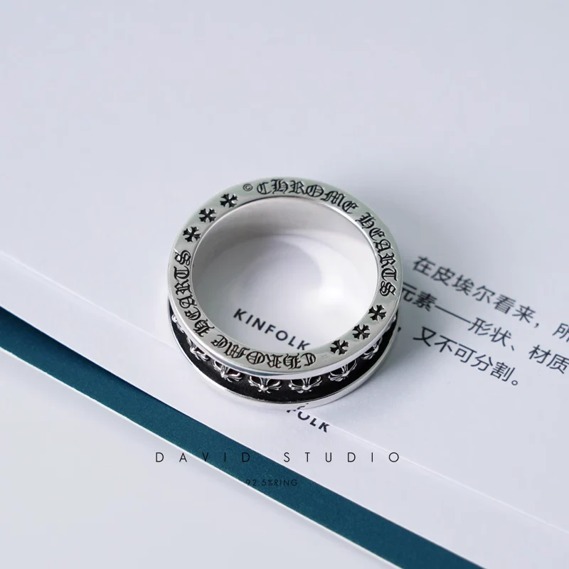 Chrome Hearts Cross Ring - Gothic 925 Sterling Silver Jewelry | David Studio