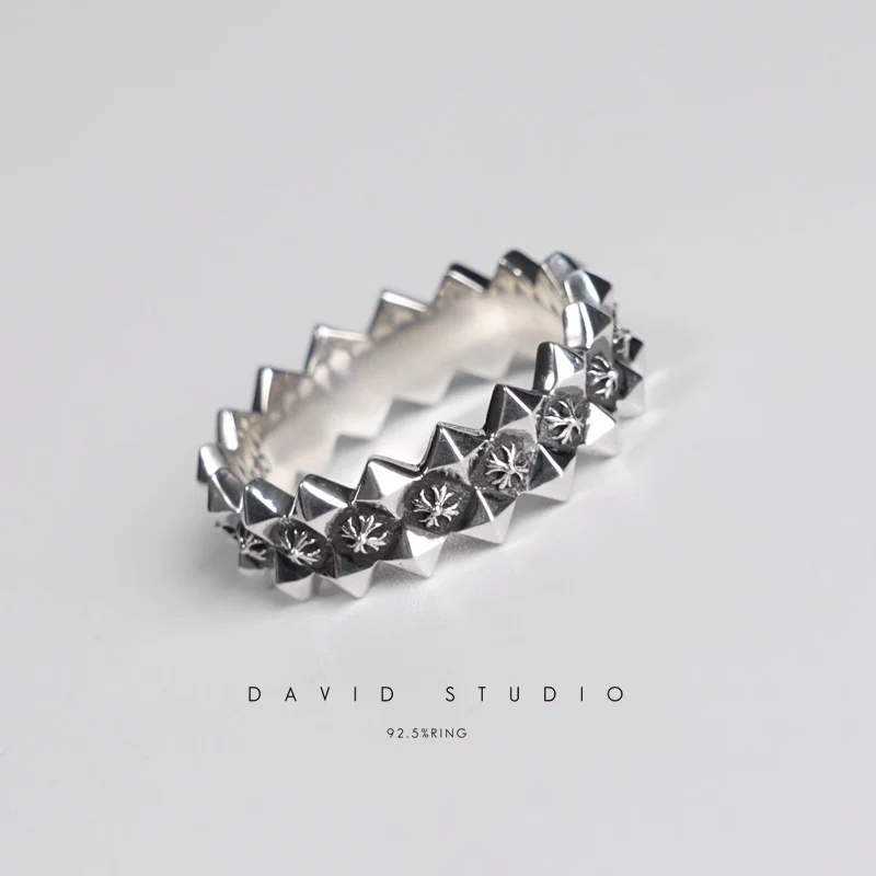 Chrome Hearts Cross Ring - Gothic 925 Sterling Silver Jewelry | David Studio