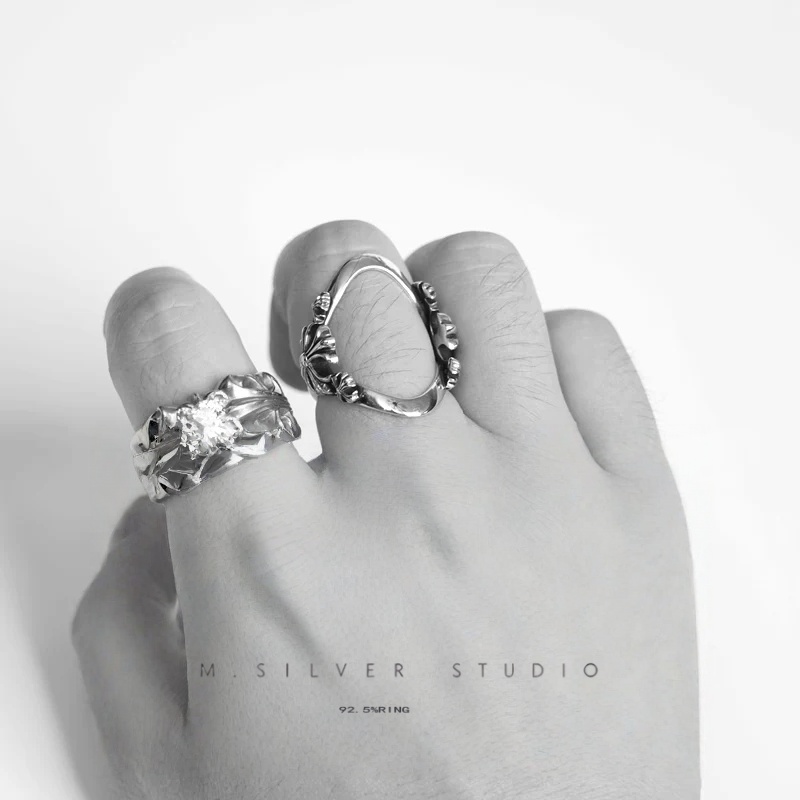 Chrome Hearts Cross Ring - Gothic 925 Sterling Silver Jewelry | David Studio