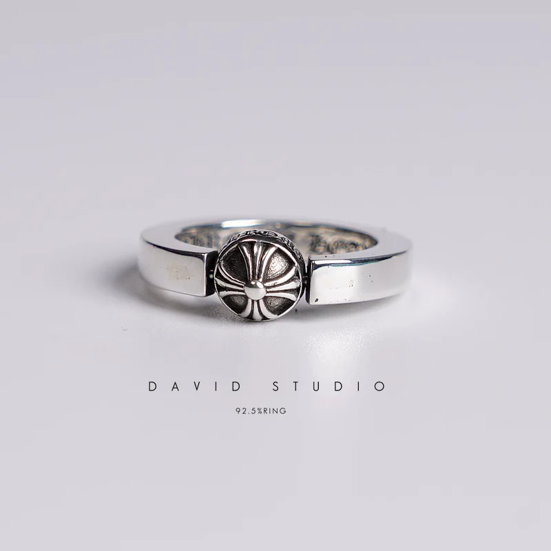 Chrome Hearts Cross Ring - Gothic 925 Sterling Silver Jewelry | David Studio