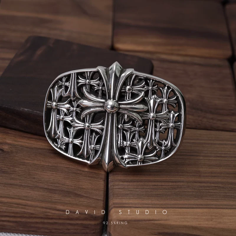 Chrome Hearts Cross Ring - Gothic 925 Sterling Silver Jewelry | David Studio