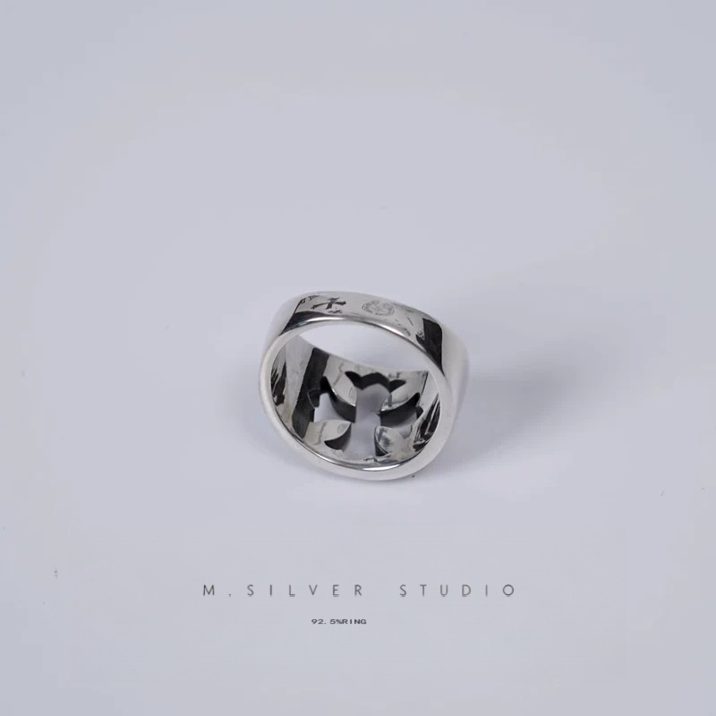 Chrome Hearts Cross Ring - Gothic 925 Sterling Silver Jewelry | David Studio