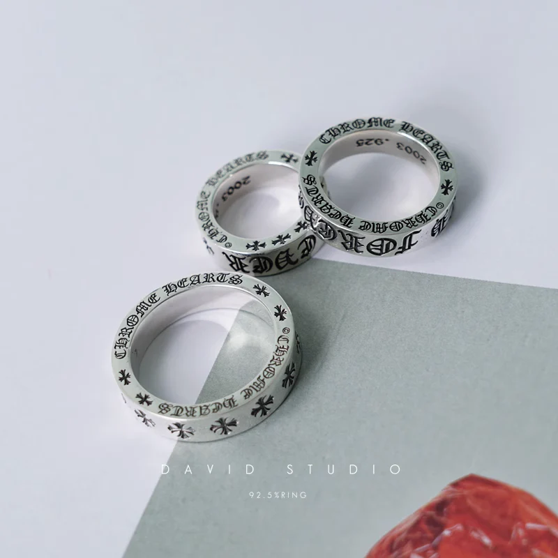 Chrome Hearts Cross Ring - Gothic 925 Sterling Silver Jewelry | David Studio