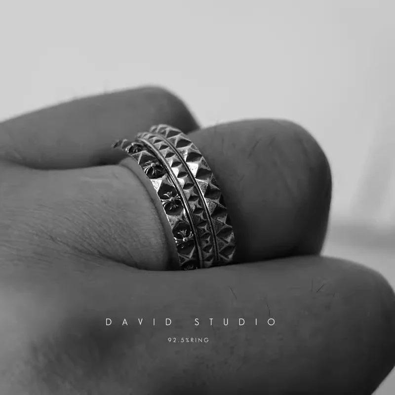 Chrome Hearts Cross Ring - Gothic 925 Sterling Silver Jewelry | David Studio