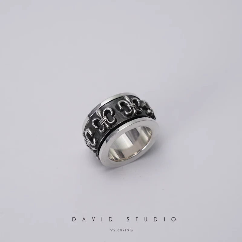 Chrome Hearts Cross Ring - Gothic 925 Sterling Silver Jewelry | David Studio