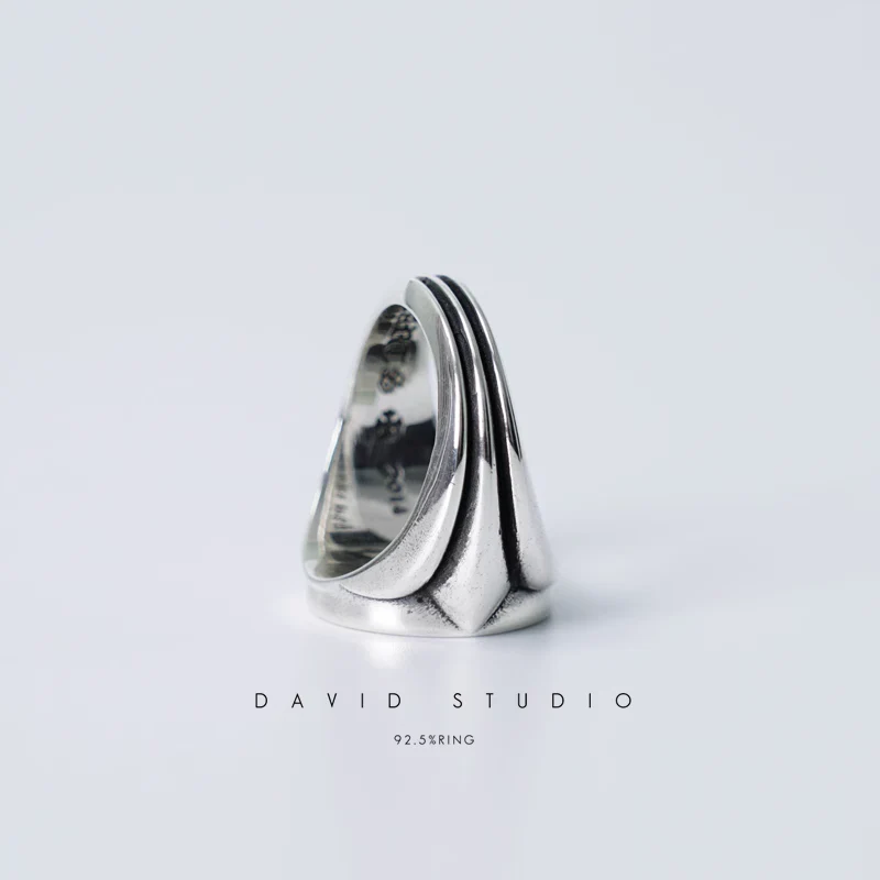 Chrome Hearts Cross Ring - Gothic 925 Sterling Silver Jewelry | David Studio