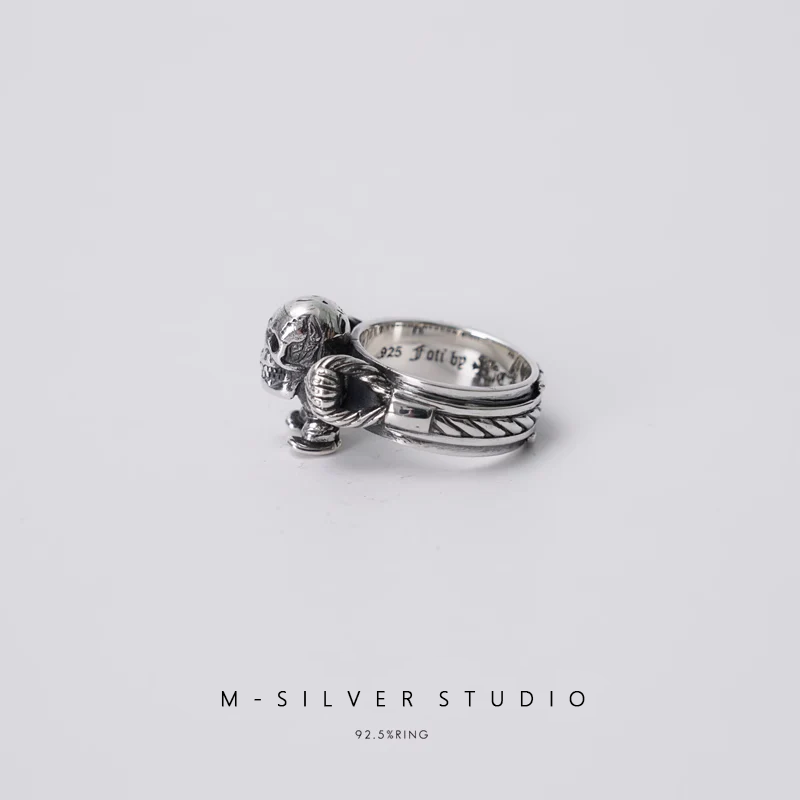 Chrome Hearts Cross Ring - Gothic 925 Sterling Silver Jewelry | David Studio