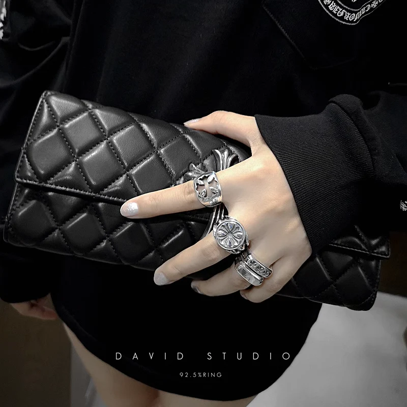 Chrome Hearts Cross Ring - Gothic 925 Sterling Silver Jewelry | David Studio