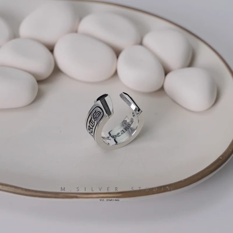 Chrome Hearts Cross Ring - Gothic 925 Sterling Silver Jewelry | David Studio