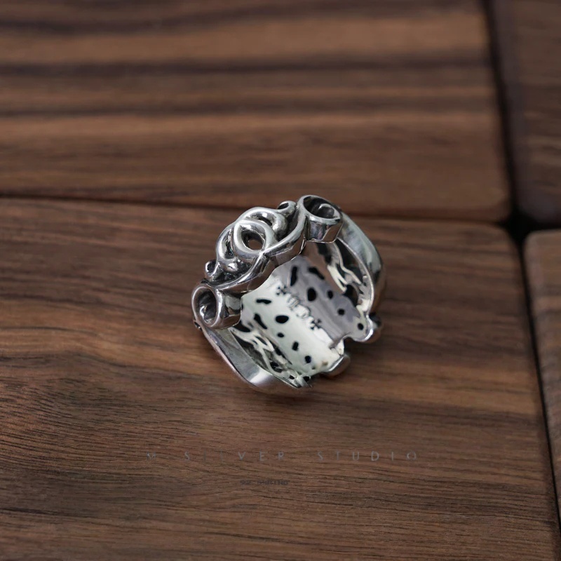 Chrome Hearts Cross Ring - Gothic 925 Sterling Silver Jewelry | David Studio