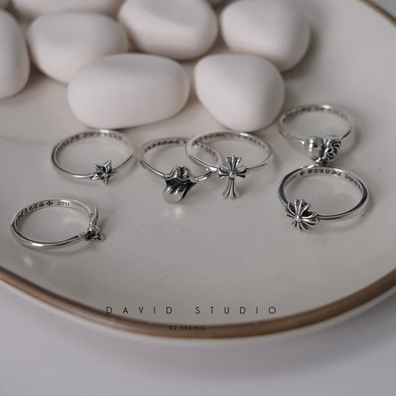 Chrome Hearts Cross Ring - Gothic 925 Sterling Silver Jewelry | David Studio