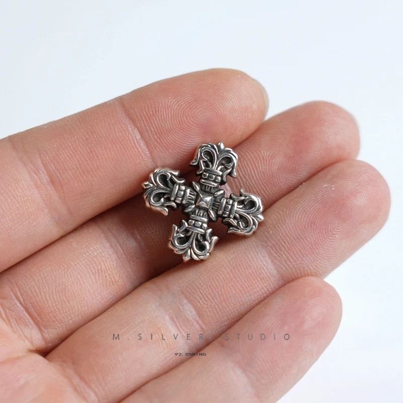 Chrome Hearts Cross Ring - Gothic 925 Sterling Silver Jewelry | David Studio