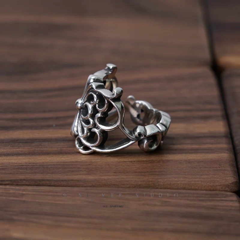 Chrome Hearts Cross Ring - Gothic 925 Sterling Silver Jewelry | David Studio