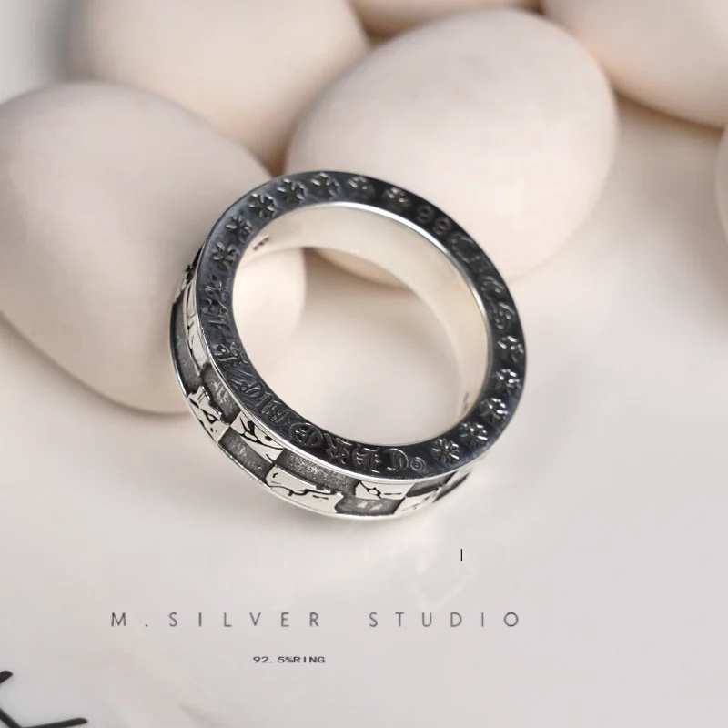 Chrome Hearts Cross Ring - Gothic 925 Sterling Silver Jewelry | David Studio