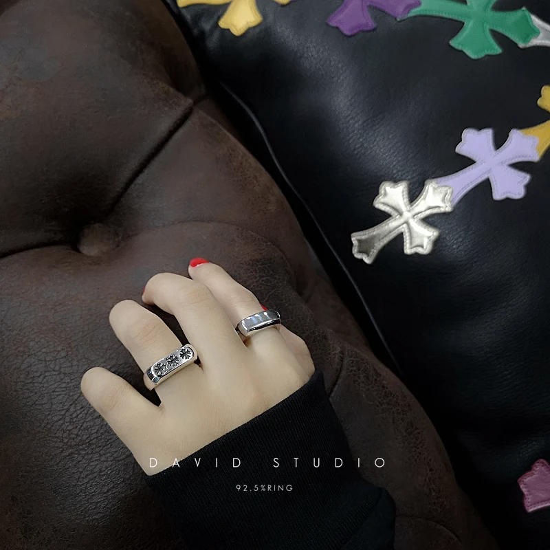 Chrome Hearts Cross Ring - Gothic 925 Sterling Silver Jewelry | David Studio