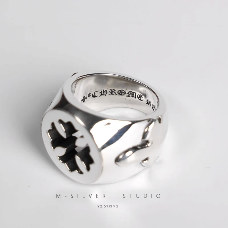 Chrome Hearts Cross Ring - Gothic 925 Sterling Silver Jewelry | David Studio