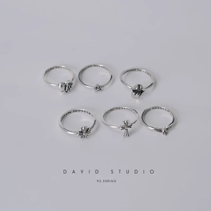 Chrome Hearts Cross Ring - Gothic 925 Sterling Silver Jewelry | David Studio