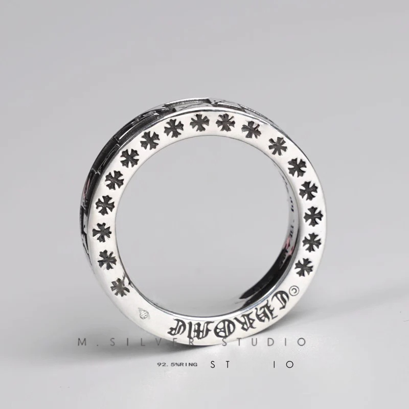Chrome Hearts Cross Ring - Gothic 925 Sterling Silver Jewelry | David Studio