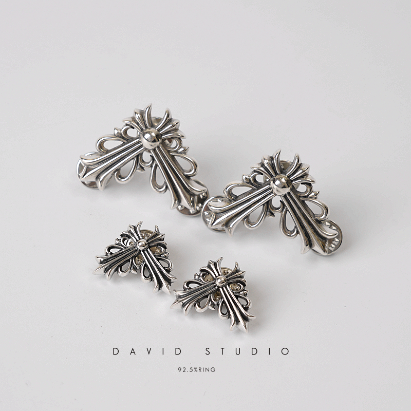 Chrome Hearts Cross Ring - Gothic 925 Sterling Silver Jewelry | David Studio