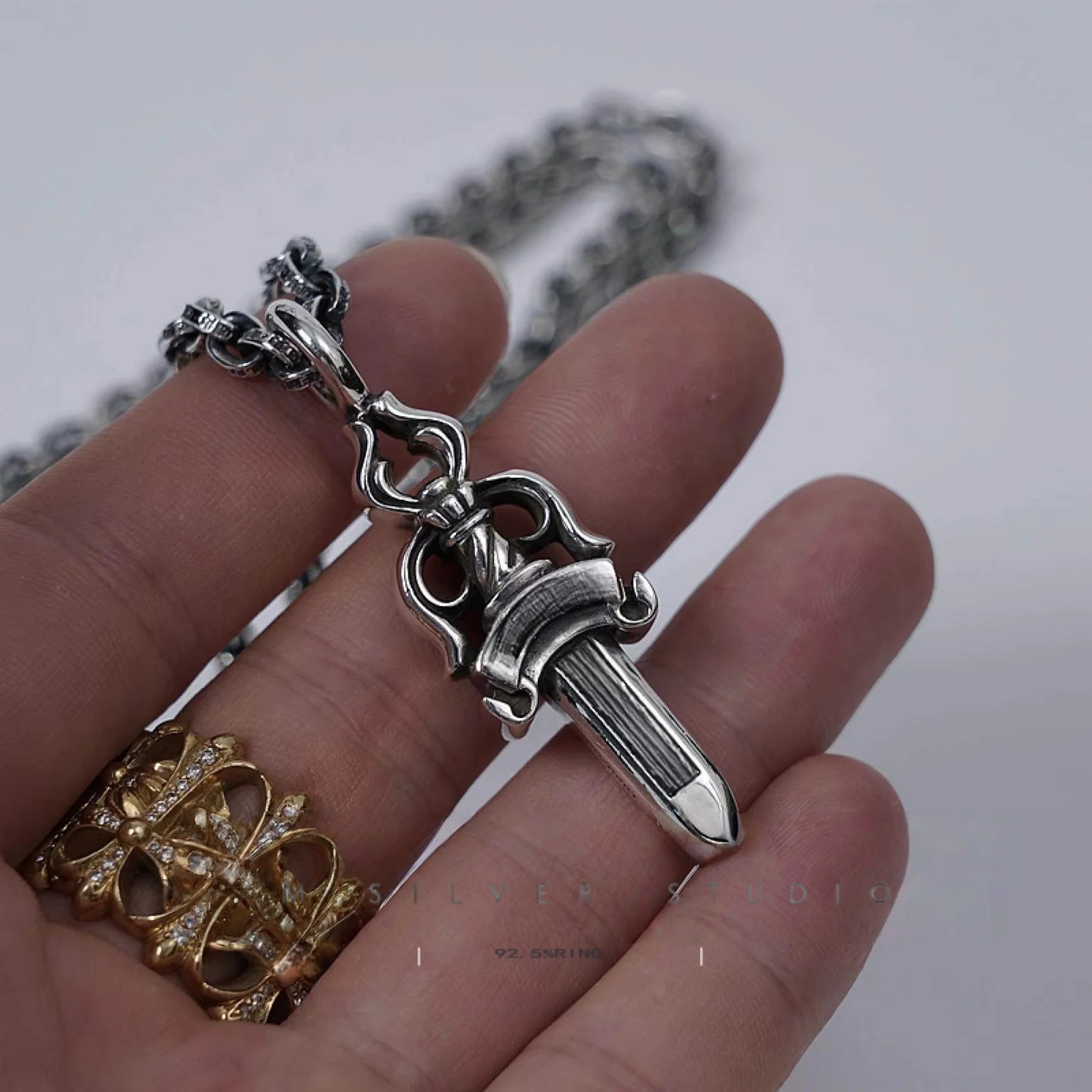 Chrome Hearts Cross Ring - Gothic 925 Sterling Silver Jewelry | David Studio