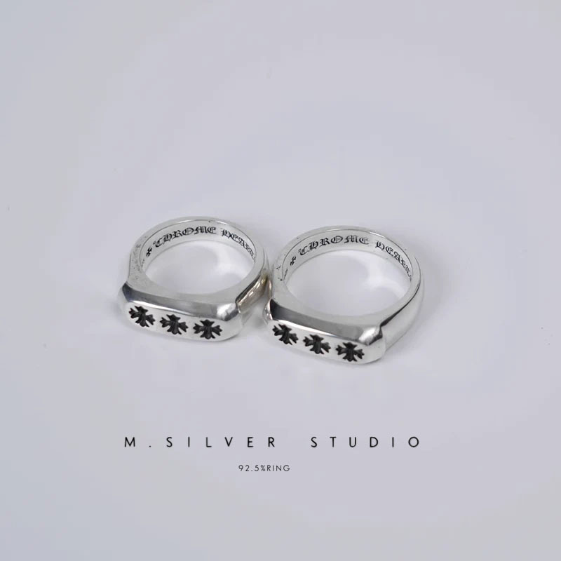 Chrome Hearts Cross Ring - Gothic 925 Sterling Silver Jewelry | David Studio