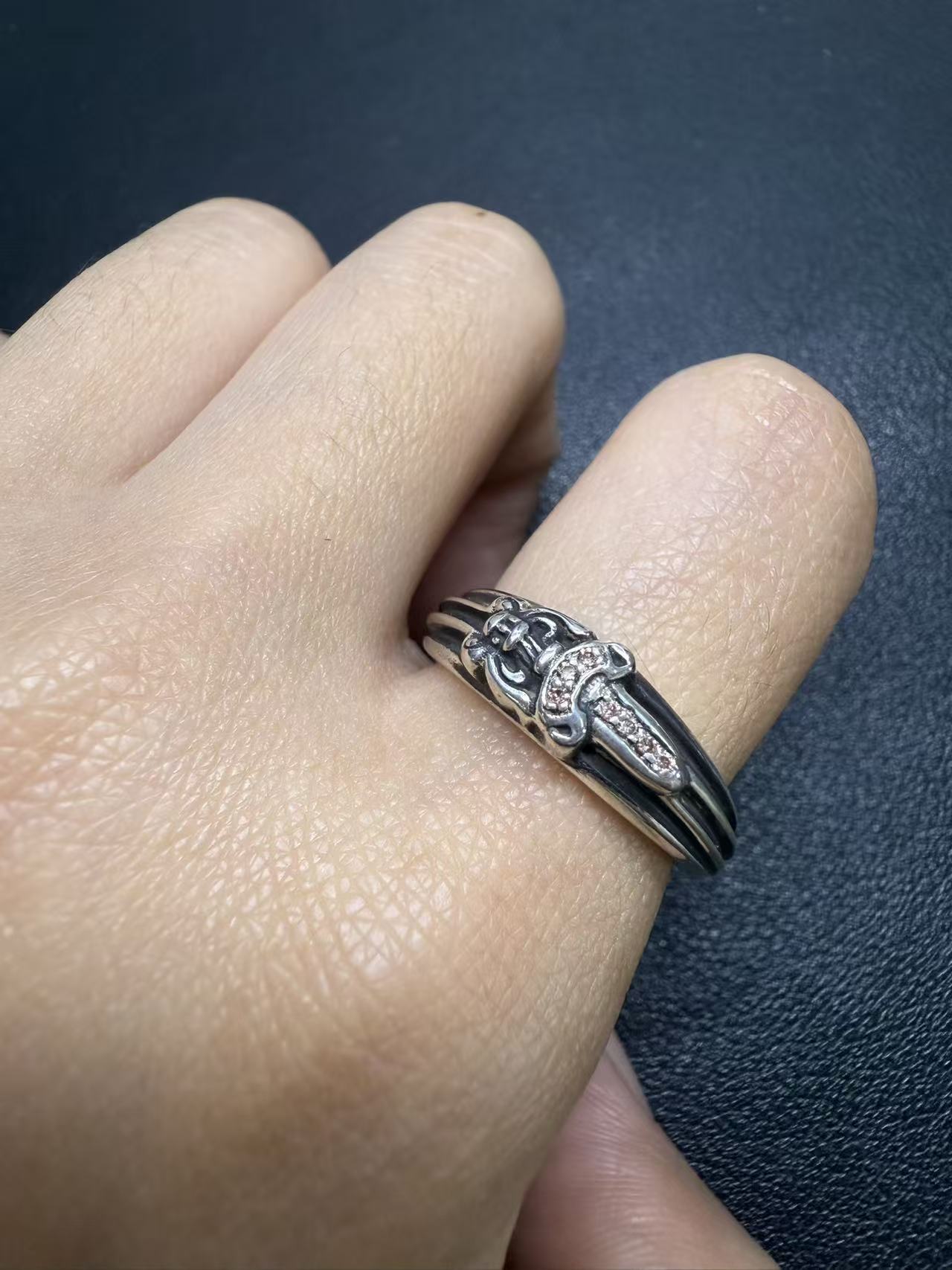 Chrome Hearts Cross Ring - Gothic 925 Sterling Silver Jewelry | David Studio