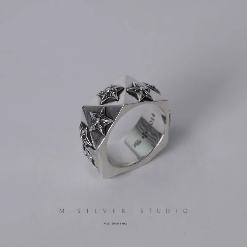 Chrome Hearts Cross Ring - Gothic 925 Sterling Silver Jewelry | David Studio