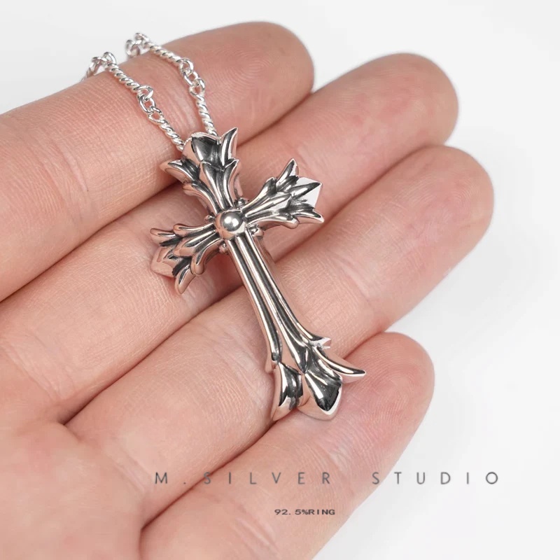 Chrome Hearts Cross Ring - Gothic 925 Sterling Silver Jewelry | David Studio