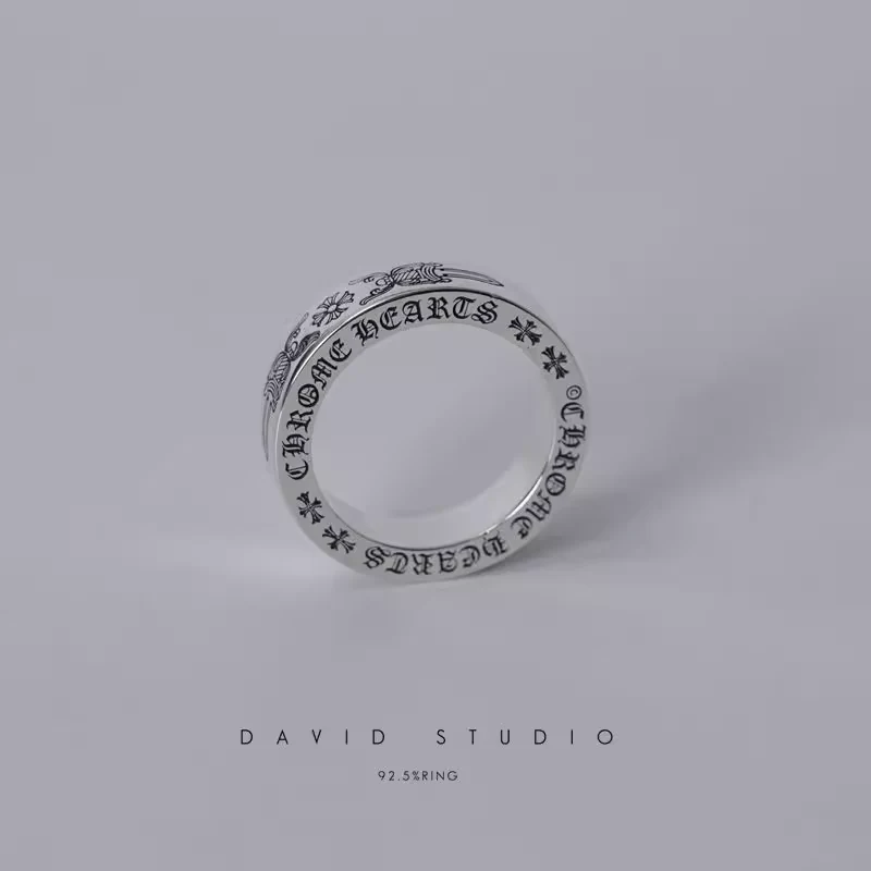 Chrome Hearts Cross Ring - Gothic 925 Sterling Silver Jewelry | David Studio