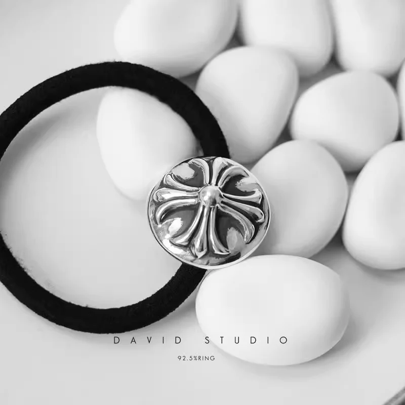 Chrome Hearts Cross Ring - Gothic 925 Sterling Silver Jewelry | David Studio