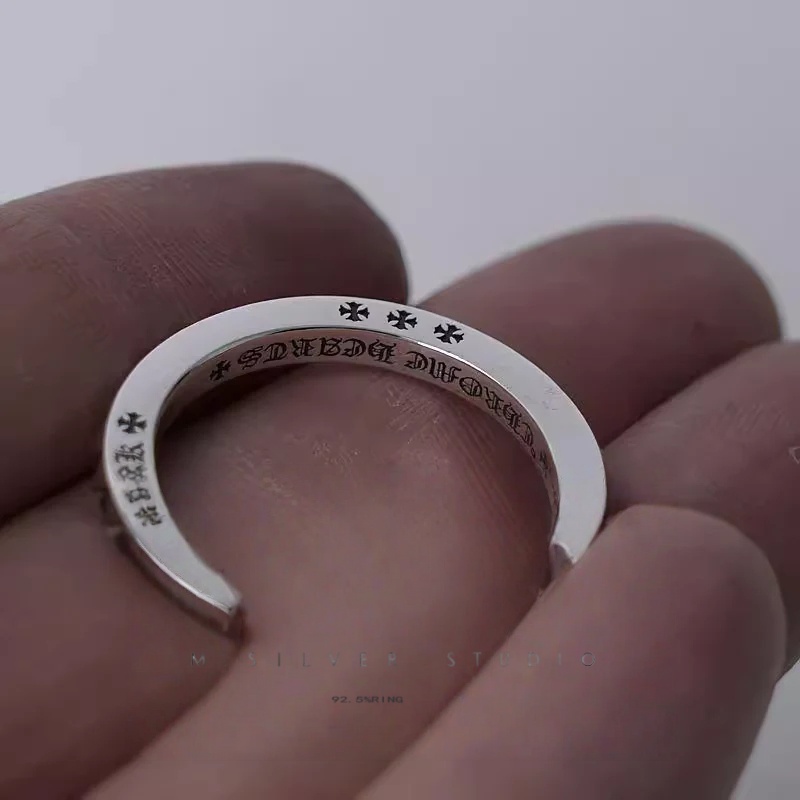 Chrome Hearts Cross Ring - Gothic 925 Sterling Silver Jewelry | David Studio