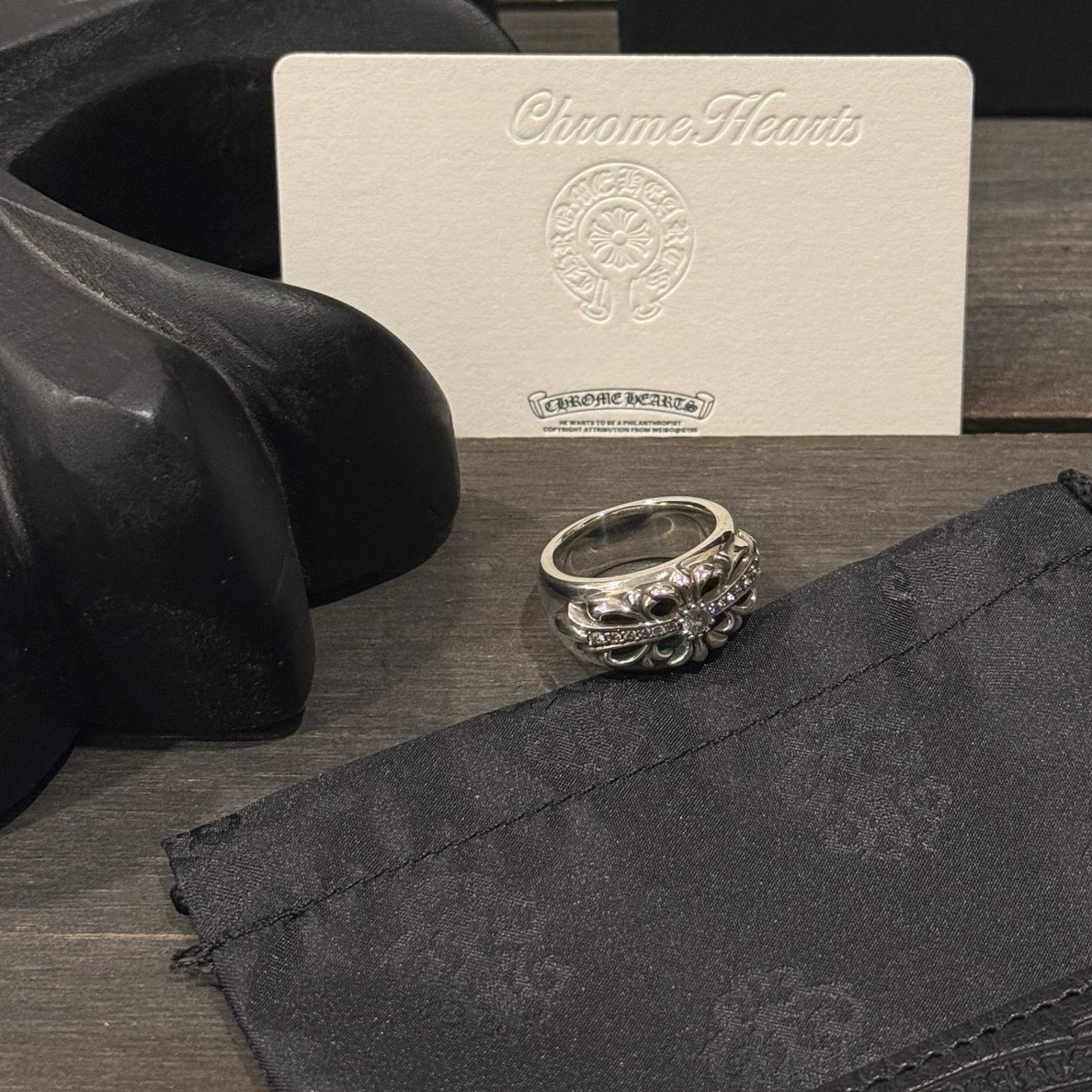 Chrome Hearts Cross Ring - Gothic 925 Sterling Silver Jewelry | David Studio