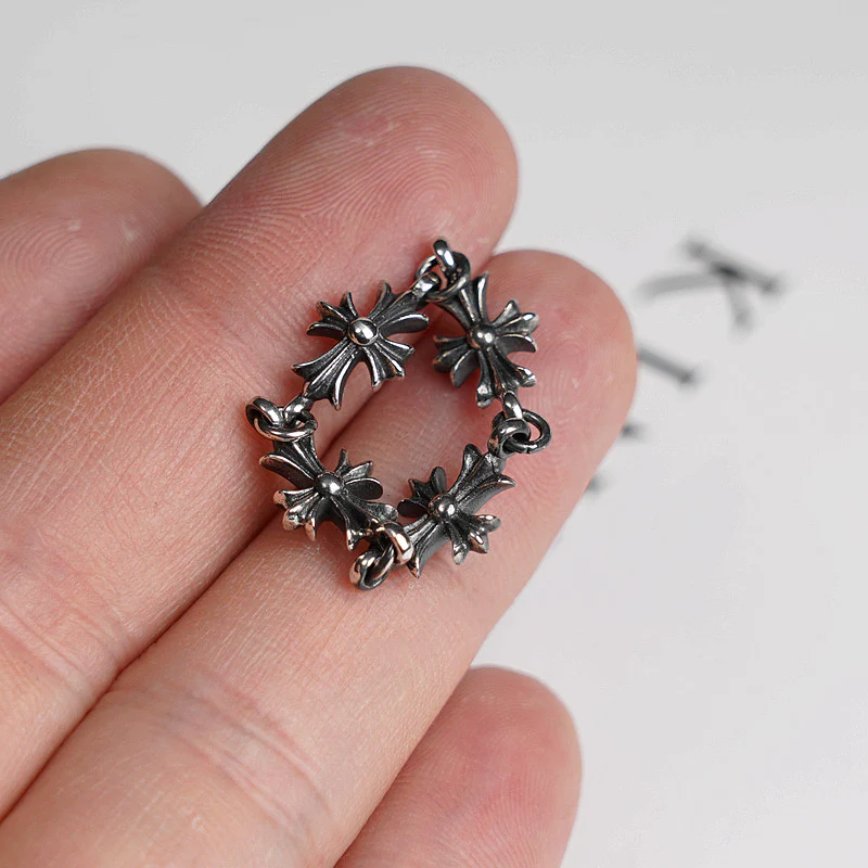 Chrome Hearts Cross Ring - Gothic 925 Sterling Silver Jewelry | David Studio