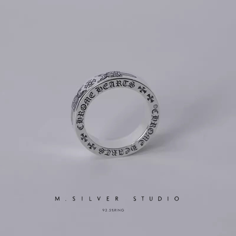 Chrome Hearts Cross Ring - Gothic 925 Sterling Silver Jewelry | David Studio