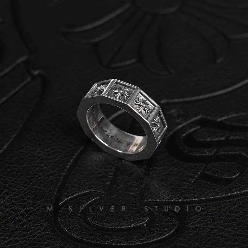Chrome Hearts Cross Ring - Gothic 925 Sterling Silver Jewelry | David Studio