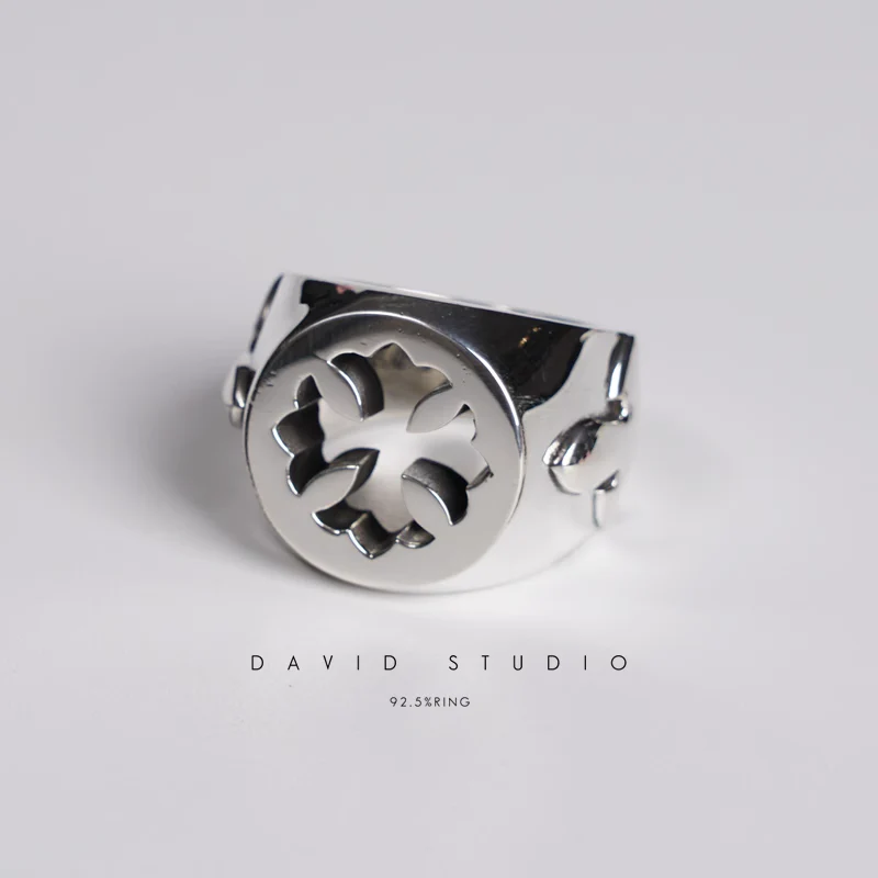 Chrome Hearts Cross Ring - Gothic 925 Sterling Silver Jewelry | David Studio