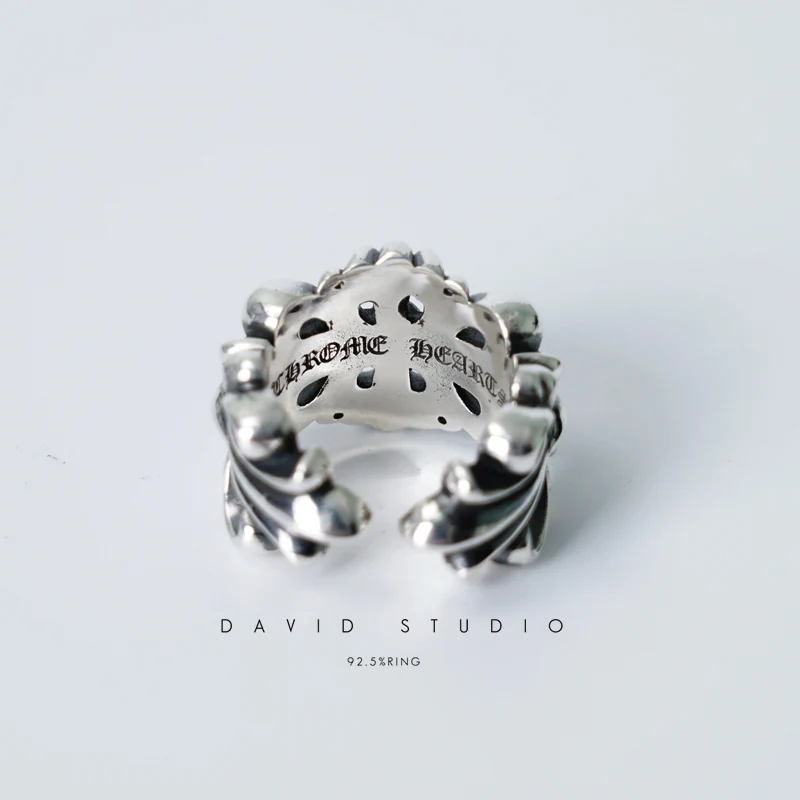 Chrome Hearts Cross Ring - Gothic 925 Sterling Silver Jewelry | David Studio