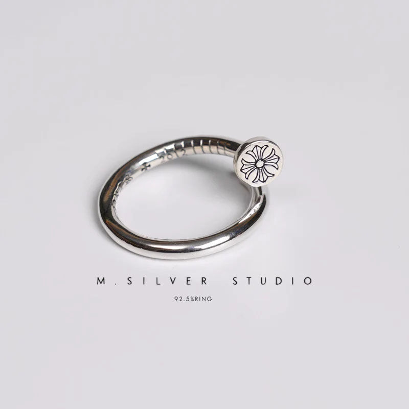 Chrome Hearts Cross Ring - Gothic 925 Sterling Silver Jewelry | David Studio