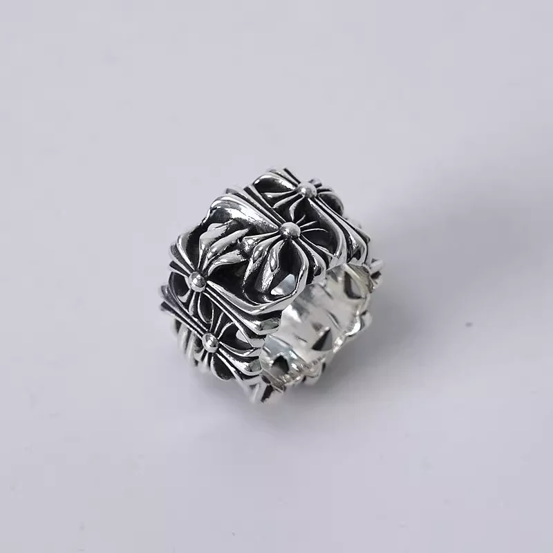 Chrome Hearts Cross Ring - Gothic 925 Sterling Silver Jewelry | David Studio