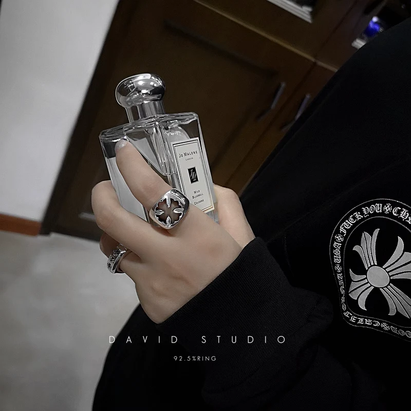 Chrome Hearts Cross Ring - Gothic 925 Sterling Silver Jewelry | David Studio