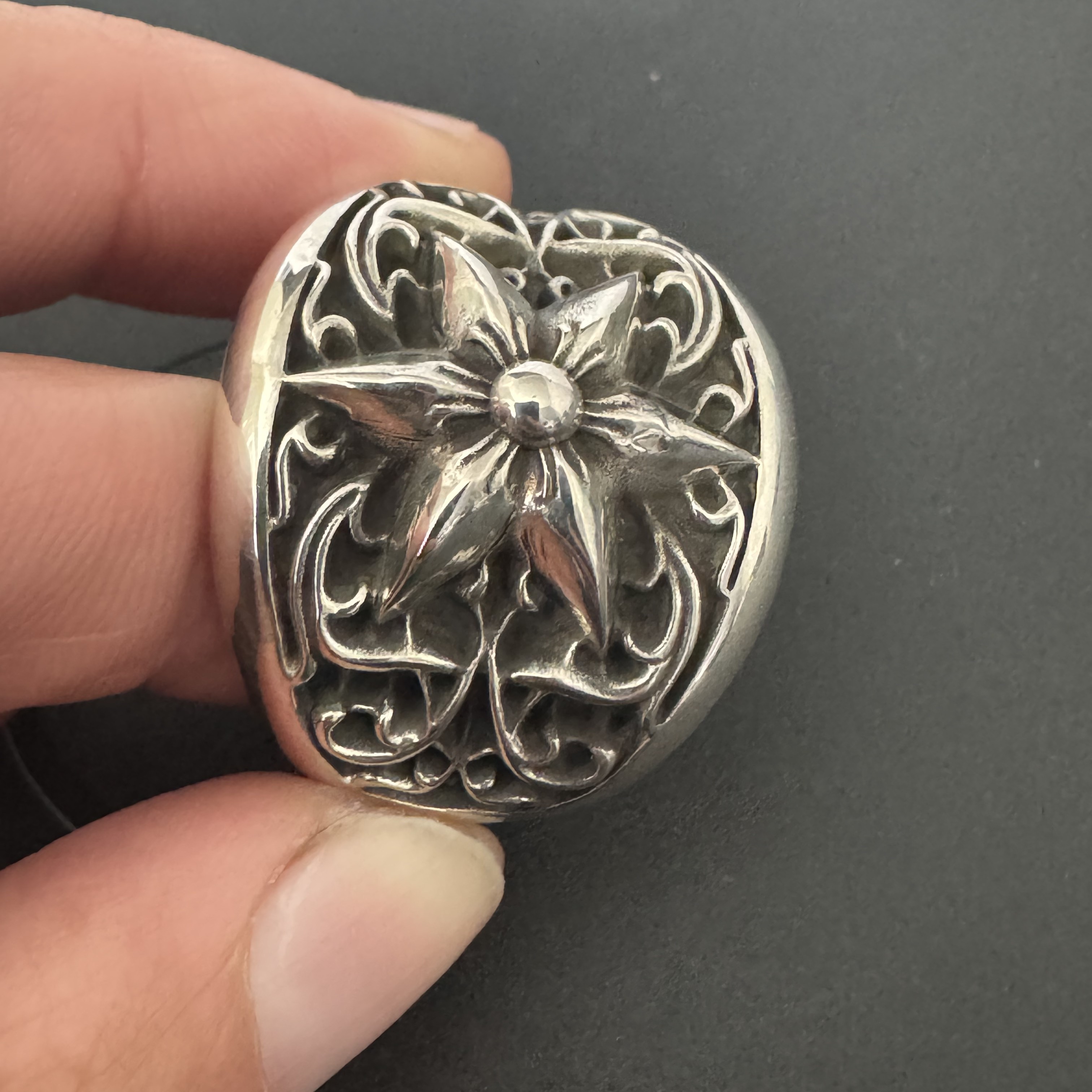 Chrome Hearts Cross Ring - Gothic 925 Sterling Silver Jewelry | David Studio