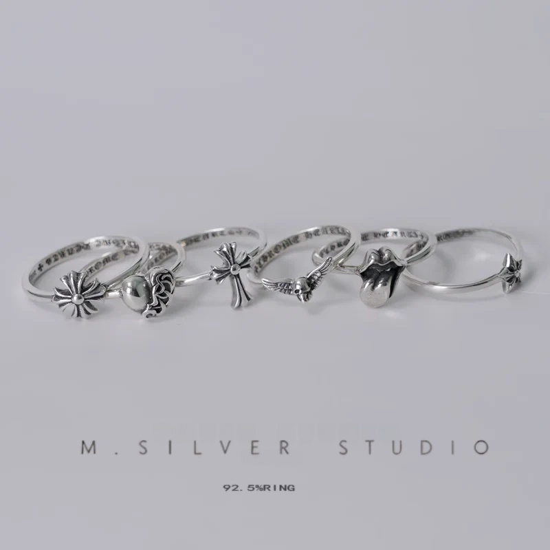 Chrome Hearts Cross Ring - Gothic 925 Sterling Silver Jewelry | David Studio